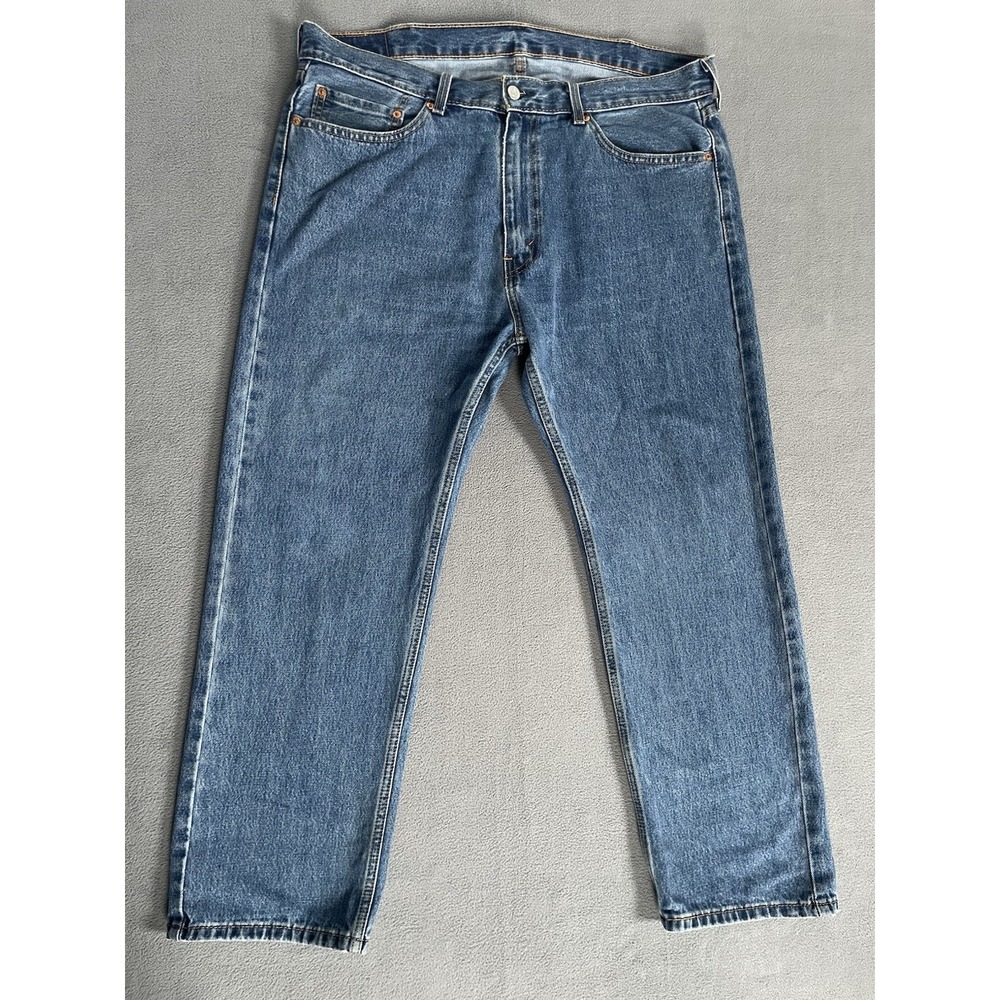 Levi's 505 Regular Fit Jeans Mens 38x29 Blue Faded Denim Straight Leg